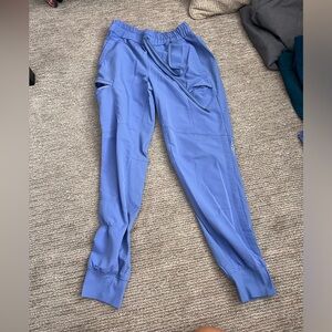 Healing Hands jogger scrub pants size small in ceil blue